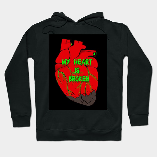 Broken heart is poison Hoodie by FlamyXD